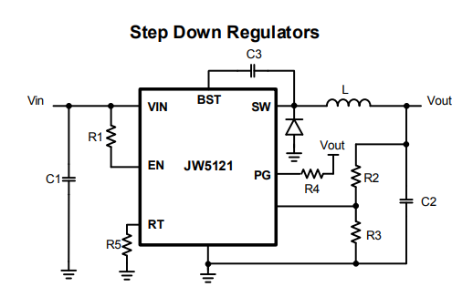 深圳JW5121 60V/2A异步降压转换器