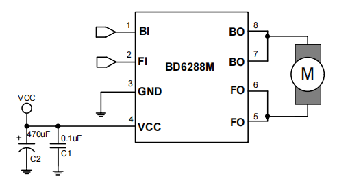 DC深圳双向马达驱动芯片 BD6288M 有刷直流电机驱动IC