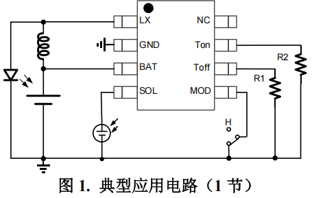 YX861C 是一款支持LED 常亮和闪亮两功能 的深圳太阳能灯串控制芯片