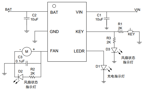 集成锂电池充电管理功能、按键检测功能的深圳马达驱动专用芯片 YX2815A